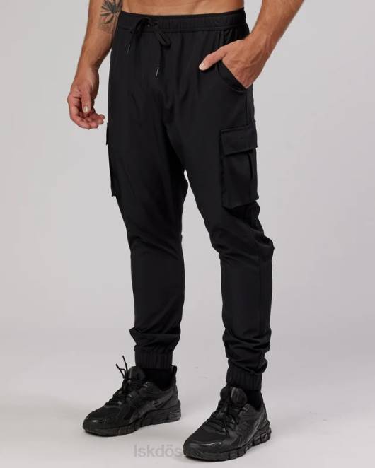 Z8RH1140 LSKD Männer Energie-Stretch-Performance-Cargo-Jogginghose – Schwarz Bekleidung