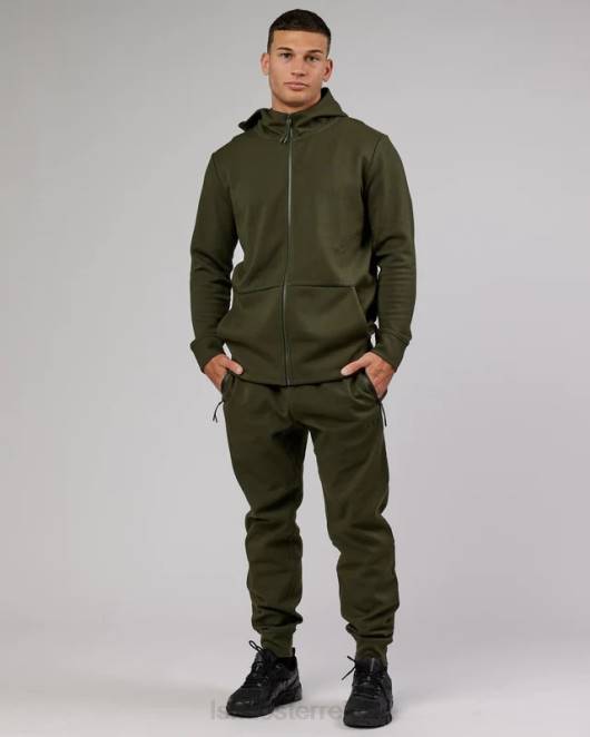 Z8RH1142 LSKD Männer Athlet ForgedFleece-Jogger mit Reißverschluss – Waldnacht Bekleidung