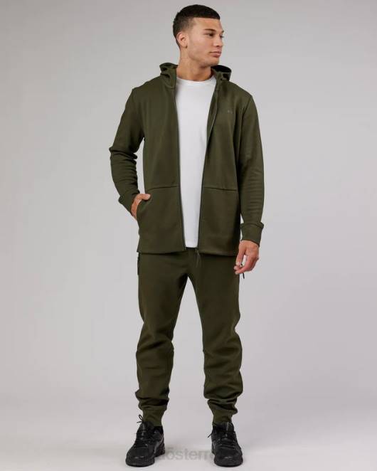 Z8RH1142 LSKD Männer Athlet ForgedFleece-Jogger mit Reißverschluss – Waldnacht Bekleidung