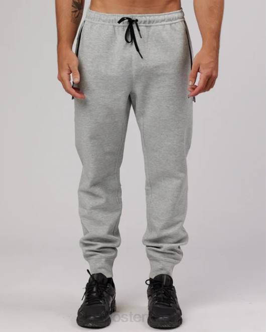Z8RH1143 LSKD Männer Athlete Forgedfleece Zip Jogger – Hellgrau Marl Bekleidung