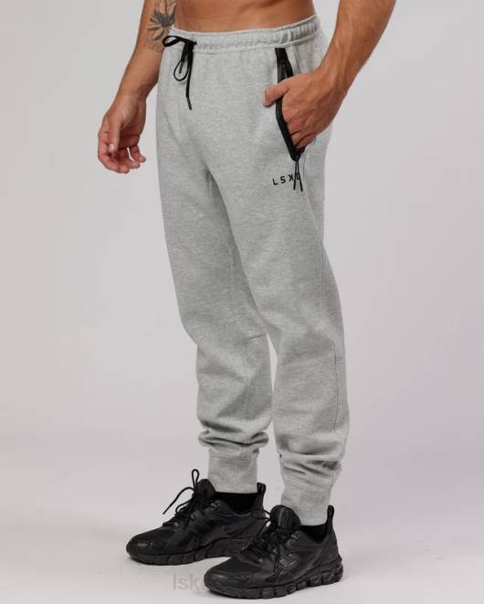 Z8RH1143 LSKD Männer Athlete Forgedfleece Zip Jogger – Hellgrau Marl Bekleidung