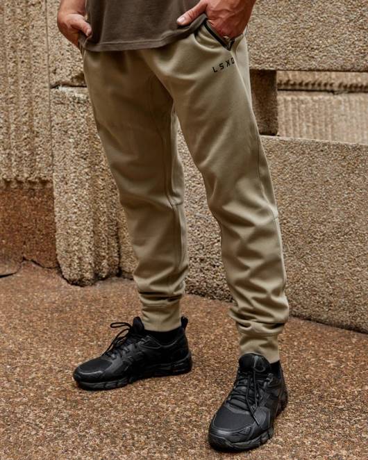 Z8RH1144 LSKD Männer Athlet ForgedFleece-Jogger mit Reißverschluss – Lorbeereiche Bekleidung