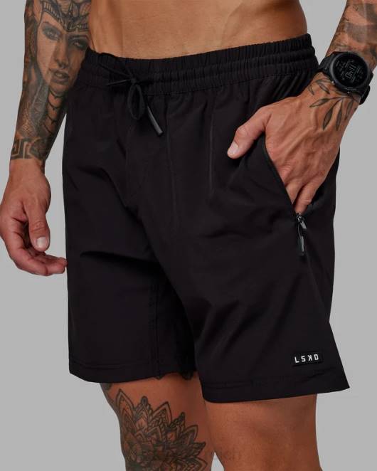 Z8RH1060 LSKD Männer Rep 7'' Performance Short – schwarz-weiß Bekleidung