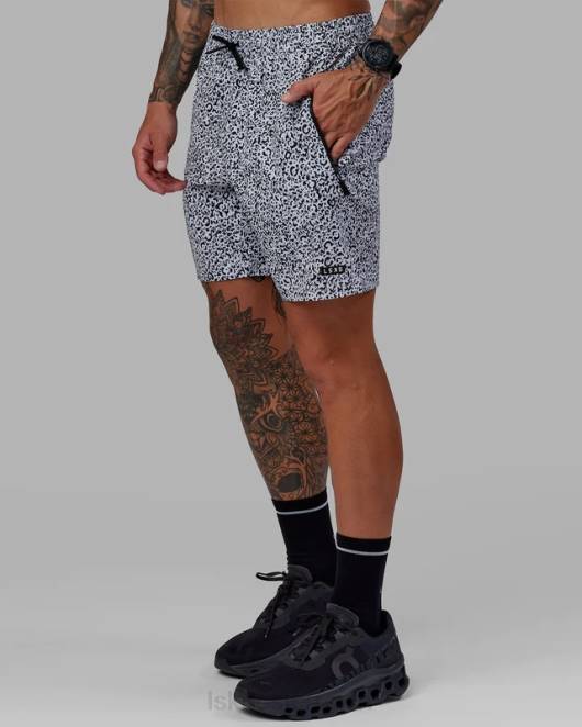 Z8RH1061 LSKD Männer Rep 7'' Performance Short – geflecktes Weiß-Schwarz Bekleidung