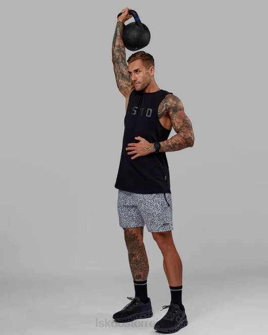 Z8RH1061 LSKD Männer Rep 7'' Performance Short – geflecktes Weiß-Schwarz Bekleidung