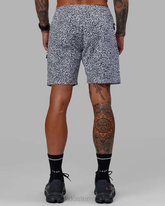 Z8RH1061 LSKD Männer Rep 7'' Performance Short – geflecktes Weiß-Schwarz Bekleidung