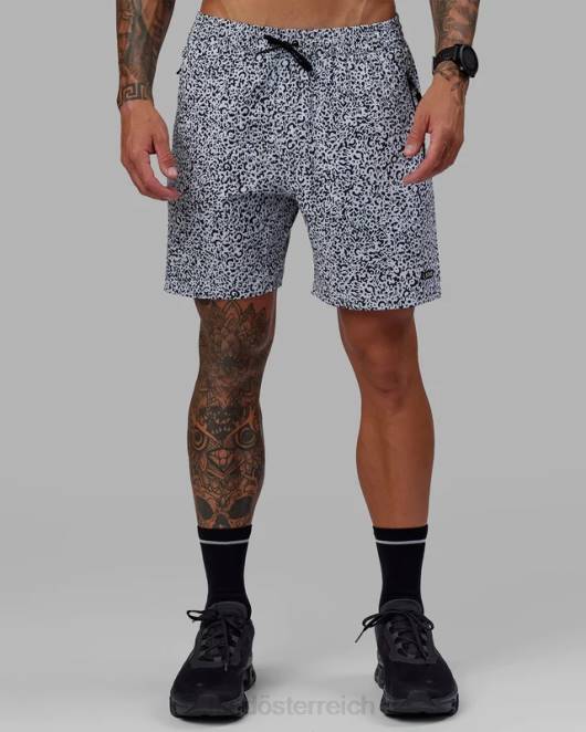 Z8RH1061 LSKD Männer Rep 7'' Performance Short – geflecktes Weiß-Schwarz Bekleidung