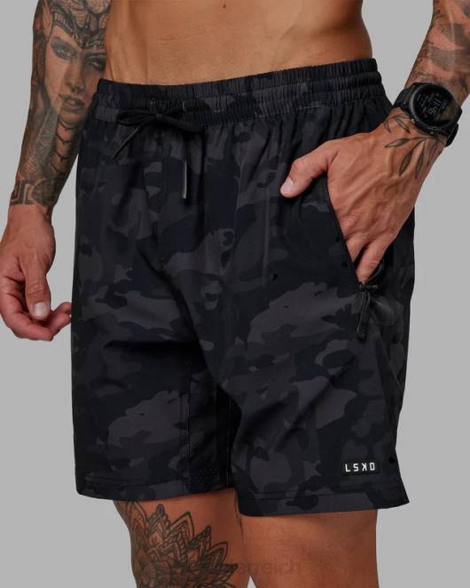 Z8RH1065 LSKD Männer Rep 7'' Performance Short – schwarzes Tarnmuster Bekleidung