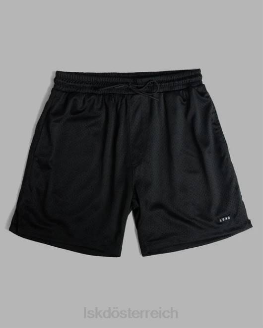 Z8RH1070 LSKD Männer Grundlegende Mesh-Shorts – Schwarz Bekleidung