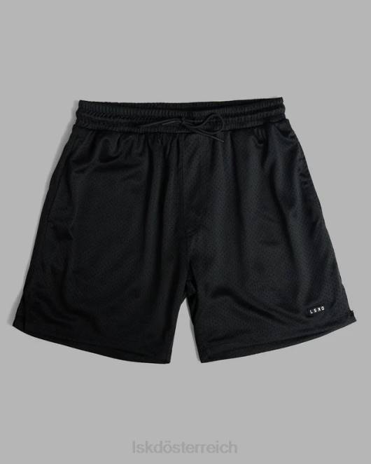 Z8RH1070 LSKD Männer Grundlegende Mesh-Shorts – Schwarz Bekleidung