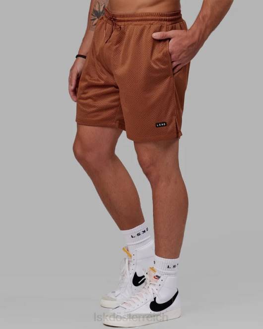 Z8RH1072 LSKD Männer Grundlegende Mesh-Shorts – Haselnussbraun Bekleidung