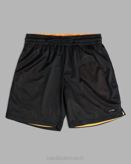 Z8RH1095 LSKD Männer Hyper wendbare Basketball-Shorts – Schwarz-Mandarine Bekleidung