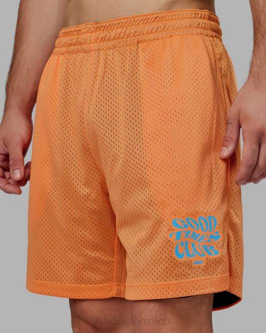 Z8RH1095 LSKD Männer Hyper wendbare Basketball-Shorts – Schwarz-Mandarine Bekleidung