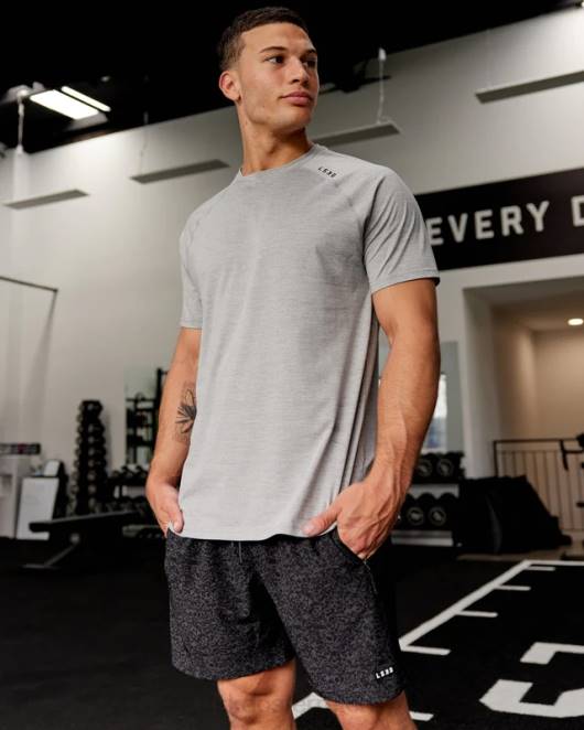 Z8RH1102 LSKD Männer Rep 7'' Performance Short – schwarze Radierung Bekleidung