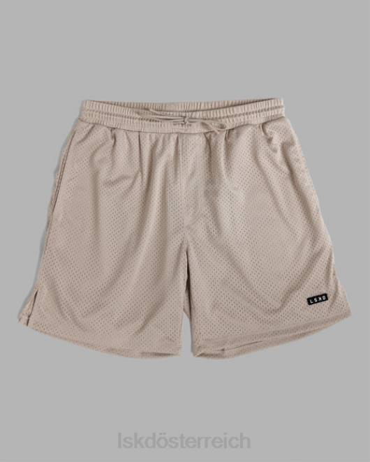 Z8RH1116 LSKD Männer Grundlegende Mesh-Shorts – Schieferbeige Bekleidung