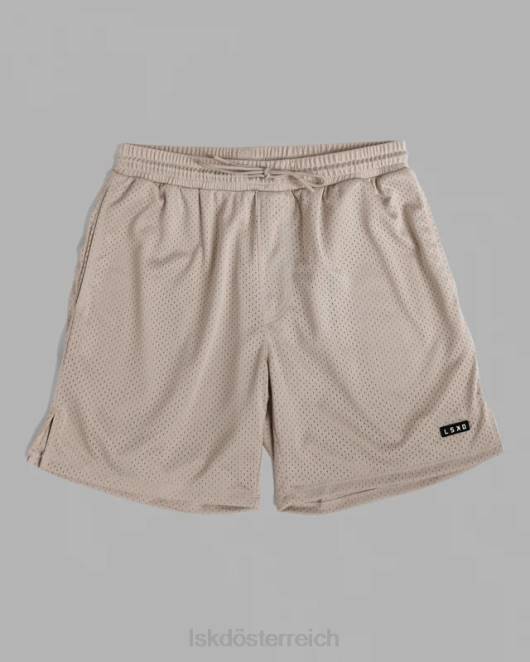 Z8RH1116 LSKD Männer Grundlegende Mesh-Shorts – Schieferbeige Bekleidung
