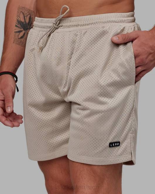 Z8RH1116 LSKD Männer Grundlegende Mesh-Shorts – Schieferbeige Bekleidung