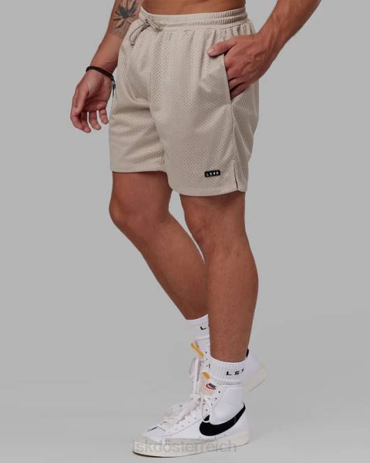Z8RH1116 LSKD Männer Grundlegende Mesh-Shorts – Schieferbeige Bekleidung