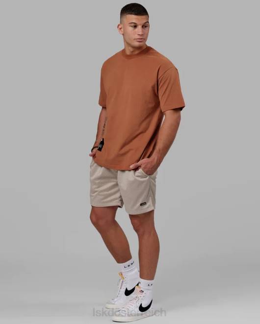 Z8RH1116 LSKD Männer Grundlegende Mesh-Shorts – Schieferbeige Bekleidung