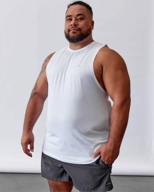 Z8RH1003 LSKD Männer Deluxe-Pimaflx-Tanktop – weiß Bekleidung