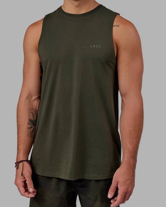 Z8RH1005 LSKD Männer Deluxe-Pimaflx-Tanktop – Waldnacht Bekleidung