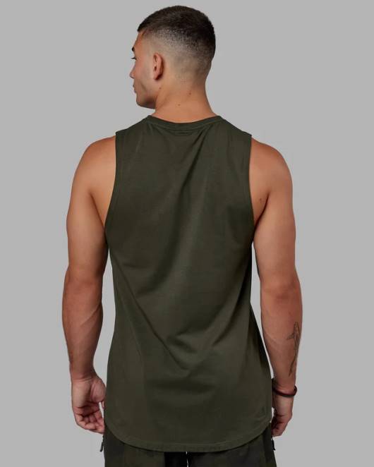 Z8RH1005 LSKD Männer Deluxe-Pimaflx-Tanktop – Waldnacht Bekleidung