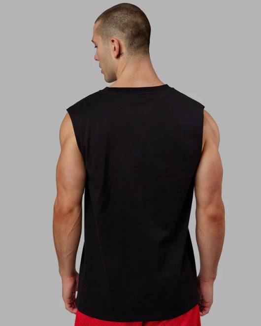 Z8RH1006 LSKD Männer Alumni-Schwergewichts-Panzer in Übergröße – schwarz-rot Bekleidung