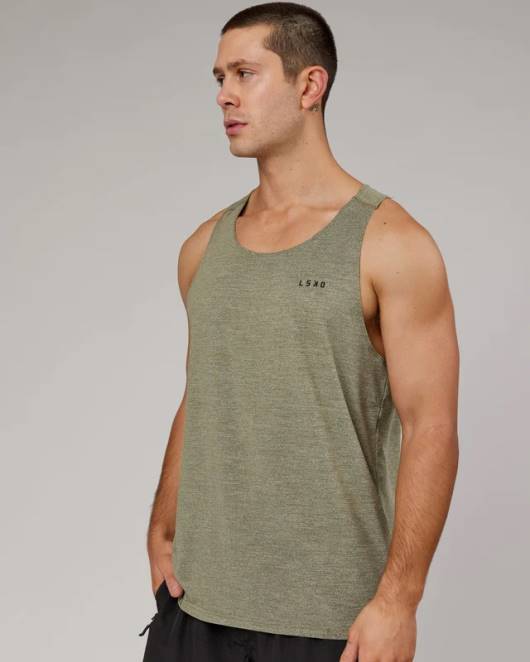 Z8RH1014 LSKD Männer Führen Sie einen Vapourflx-Tank durch – Olivenmergel Bekleidung