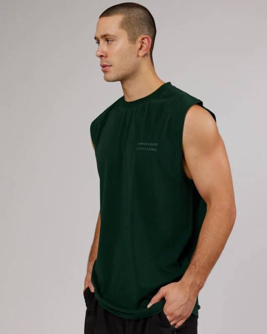 Z8RH1019 LSKD Männer Quad FlxCotton Box Tank – Wald Bekleidung