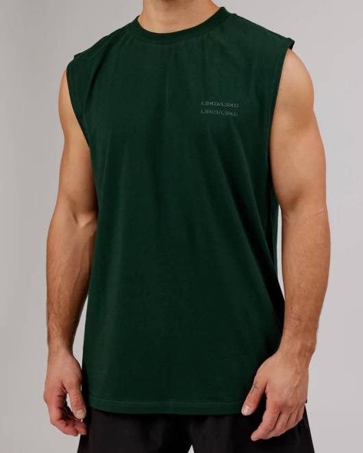 Z8RH1019 LSKD Männer Quad FlxCotton Box Tank – Wald Bekleidung