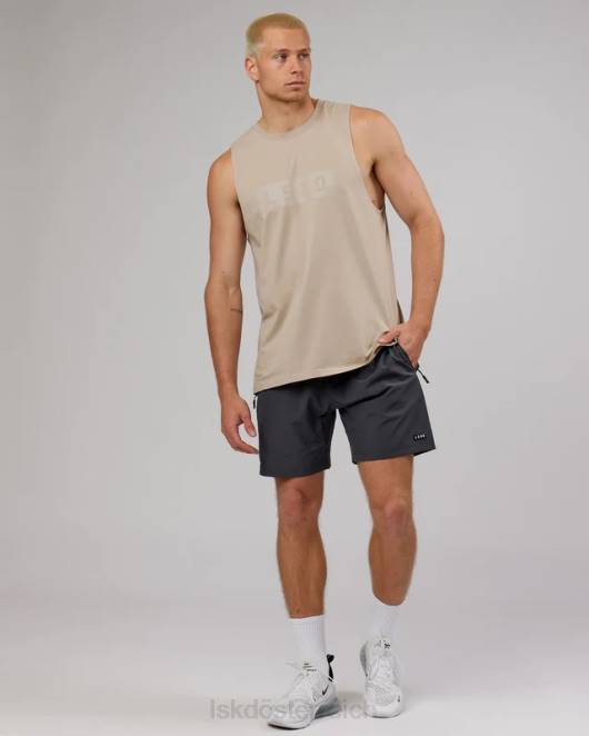 Z8RH1027 LSKD Männer Kraft-Flxdry-Training-Fit-Performance-Tanktop – Taupe Bekleidung