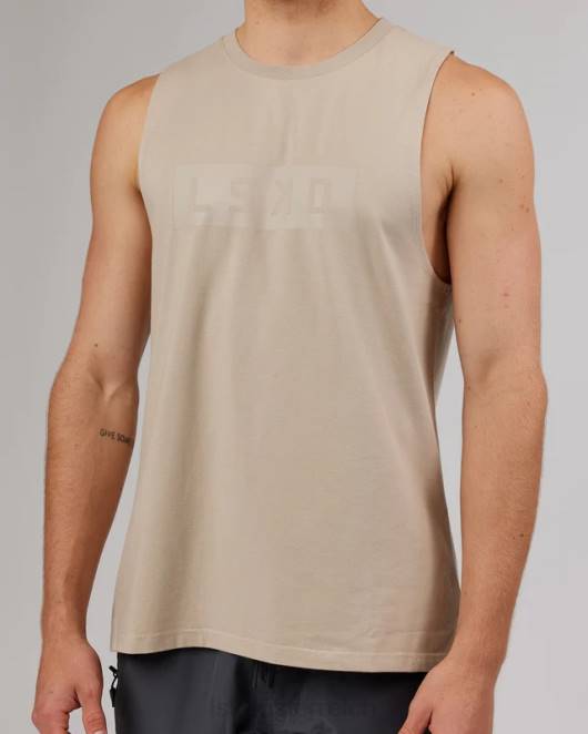 Z8RH1027 LSKD Männer Kraft-Flxdry-Training-Fit-Performance-Tanktop – Taupe Bekleidung