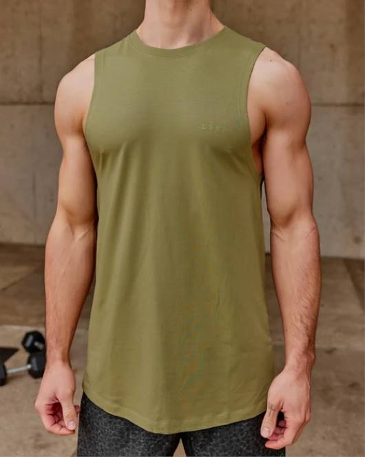 Z8RH988 LSKD Männer Deluxe-Tanktop aus Pimaflx – Moosstein Bekleidung