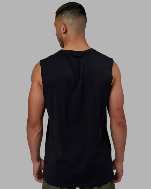 Z8RH991 LSKD Männer Basis-Flxcotton-Tanktop – schwarz Bekleidung