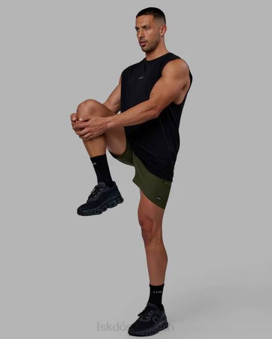 Z8RH991 LSKD Männer Basis-Flxcotton-Tanktop – schwarz Bekleidung