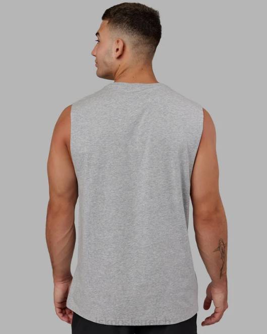 Z8RH995 LSKD Männer Base flxcotton Tank – Hellgrau meliert Bekleidung