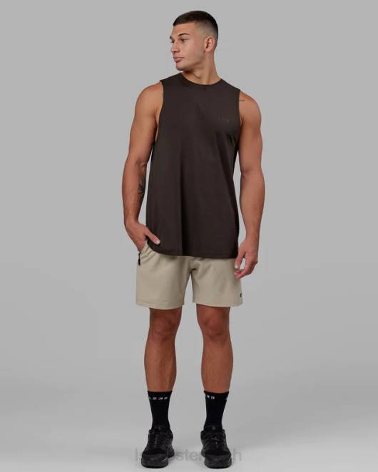 Z8RH999 LSKD Männer Deluxe-Pimaflx-Tanktop – dunkles Walnussholz Bekleidung