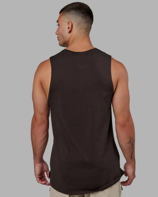 Z8RH999 LSKD Männer Deluxe-Pimaflx-Tanktop – dunkles Walnussholz Bekleidung