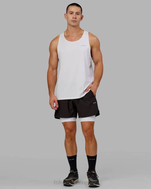 Z8RH1148 LSKD Männer Führen Sie eine kurze, enge Figur durch - weiß Bekleidung