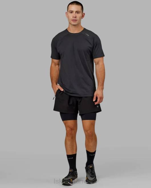 Z8RH1150 LSKD Männer Führen Sie eine kurze Tight durch - schwarz Bekleidung