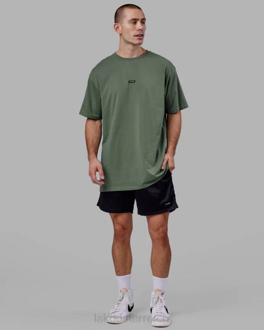 Z8RH246 LSKD Männer Grundlegendes FLXCotton-T-Shirt in Übergröße – dunkler Wald Bekleidung