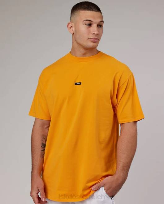 Z8RH319 LSKD Männer Grundlegendes FLXCotton-T-Shirt in Übergröße – Butterscotch Bekleidung
