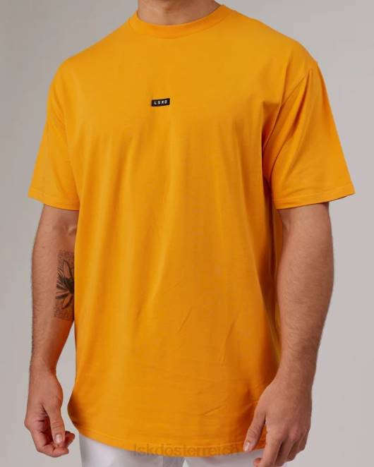 Z8RH319 LSKD Männer Grundlegendes FLXCotton-T-Shirt in Übergröße – Butterscotch Bekleidung