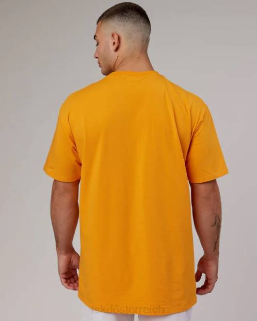 Z8RH319 LSKD Männer Grundlegendes FLXCotton-T-Shirt in Übergröße – Butterscotch Bekleidung