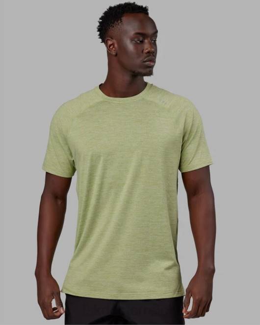 Z8RH914 LSKD Männer perform vapourflx tee - moss stone marl Bekleidung