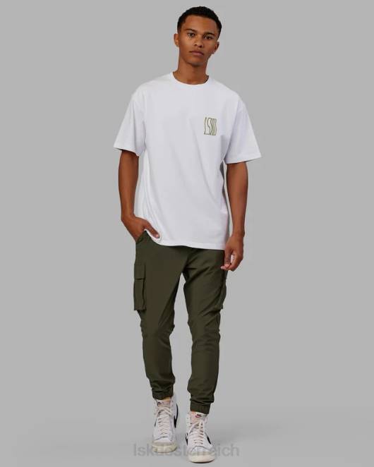 Z8RH917 LSKD Männer Welliges, schweres T-Shirt in Übergröße – weiß Bekleidung