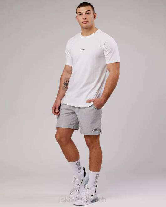 Z8RH923 LSKD Männer Base flxcotton T-Shirt – weiß Bekleidung