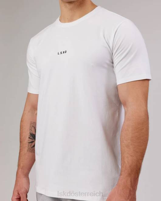 Z8RH923 LSKD Männer Base flxcotton T-Shirt – weiß Bekleidung