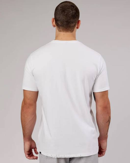 Z8RH923 LSKD Männer Base flxcotton T-Shirt – weiß Bekleidung