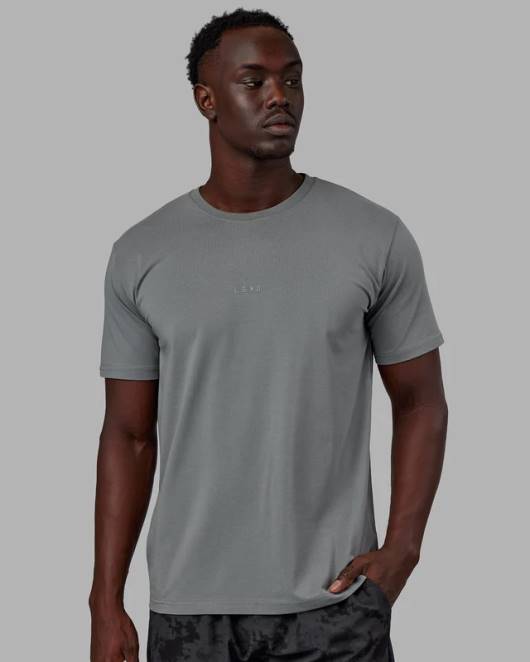 Z8RH924 LSKD Männer Base flxcotton T-Shirt – Graphit Bekleidung